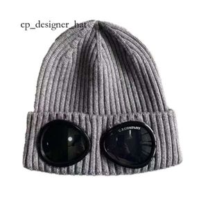 Designer de duas lentes óculos óculos gorros homens cp malha chapéus crânio bonés ao ar livre mulheres inevitável inverno gorro preto cinza bonnet 4221