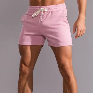 Pantaloncini estivi da uomo in cotone Pantaloncini da corsa casual da uomo Pantaloni da jogging Pantaloncini da allenamento fitness Pantaloni corti sportivi da palestra neri ad asciugatura rapida 240116