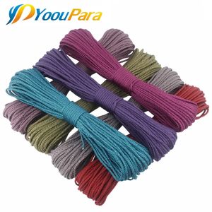 Yooupara 252 Renkler Paracord 550 Halat Cuerda Escalada Mil Spec 7Strand Paracorde Açık Kamp Survasyon Kiti 100ft 240117