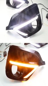 1 Pair Turn Yellow Signal Relay Waterproof Car DRL 12V LED Daytime Running Light Fog Lamp For Honda Fit Jazz Sport RS 2018 20192275647