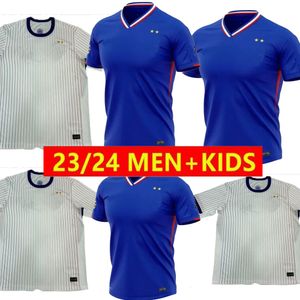 2024 Francês Home away Jersey MBAPPE camisas de futebol DEMBELE COMAN SALIBA KANTE Maillot de foot equipe Maillots GRIEZMANN kids kit Homens Fãs camisa de futebol