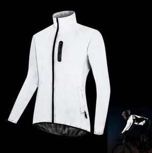 Wosawe Men039S Reflective Cycling Jacket Night Running Windproof Rainproof Long Sleeve Breattable Windbreaker Bike Chin2723752