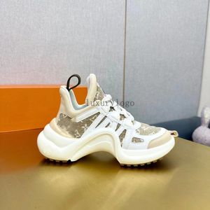 Designer Archlight Sneakers Runaway Damenschuhe zum Schnüren, weißes Mesh, schwarz, atmungsaktiv, Schleife, hohe Sohle, Plattform-Trainer, klobige Leder-Sneaker, 1,9 18