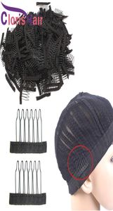 Stainless Steel Lace Wig Clips 6 Teeth Polyester Durable Cloth Wig Combs For Hairpiece Caps Wig Accessories Hair Extension Tools 13062933