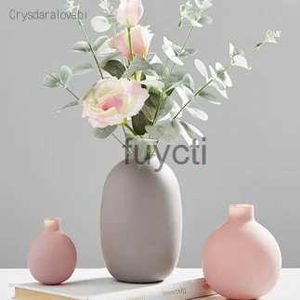 Vases Home Decoration Accessories Modern Flower Vase Vases for Flowers Ceramic Vase Small Living Room Decoration Office Decoration YQ240117