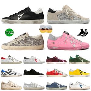 Scarpe di design di alta qualità Donna Rosa con tacco argento Nero Bianco Grigio Rosso Glitter Blu Sneakers di lusso di grandi dimensioni Donna Uomo Super-Star Scarpe Plate-forme Scarpe da ginnastica