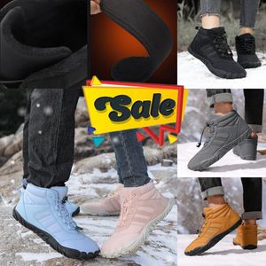 Boots Brand Men Winter Snow Boots Waterproof Leather Sneakers Super Warm Men's Boots Outdoor Male Hiking Boots Work Shoes 35-48