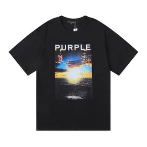 Фиолетовая рубашка фиолетовая бренда рубашка футболка мужская рубашка женская футболка S M L XL 2024 Новый стиль одежда Mens Designer Graphic Tee US Size S-XL 97