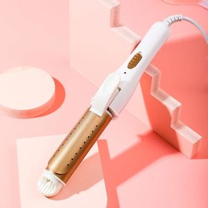 Multifunction 3 In 1 Gold Ceramic Hair Curler Curling Iron Straightener Heated Roller Professional Styling Tools 240116