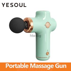 Electric Massagers Youpin YESOUL 무선 근막 건 미니 근육 이완제 4 개의 다양한 헤드 유형 C 유형 C 충전식 마사지 총을위한 선물 YQ240117