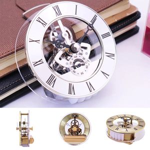 Retro Gear Wall Clock Movement Round Decorative Table Clock Metal Perspective Movement Wall Clock Accessory Antique Style Clocks 240116