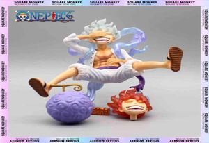 One Piece Luffy Gear 5 Anime Figuras de ação Sun God Luffy Nika 17cm PVC Estatueta Anime Acessórios Manga Modelo Brinquedos para meninos G22075804290