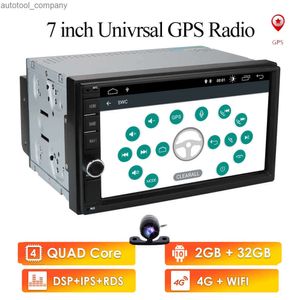 Ny 2Din Android 10 Car Radio Multimedia Player 1024*600 Universal GPS Nav Fit Nissan Sentra Tiida Qashqai Cfiro Juke Geniss Note PC