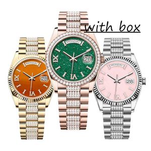 128349 Montres Men's Watch Designer Automatic Mechanical Cloning High Quality 36 40mm Rose Diamond Luxury Stainless Steel Bracelet Datum Luminous Sapphire u1 watch