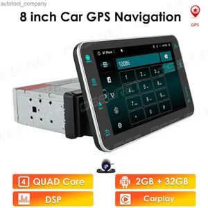 NY 1 DIN Android 10 Car Stereo Radio GPS Navi WiFi Bluetooth Audio Universal Justerbar skärm Multimedia Player 2Din Head Unit RDS