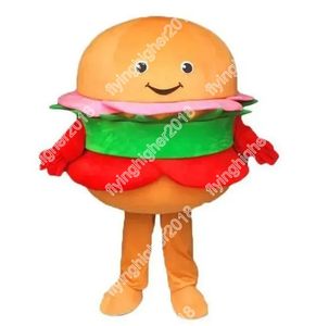 Halloween Fursuit Simpatico hamburger mascotte Costume unisex Cartoon Anime personaggio a tema Carnevale Uomo Donna Abito Natale Fancy Performance Party Dress