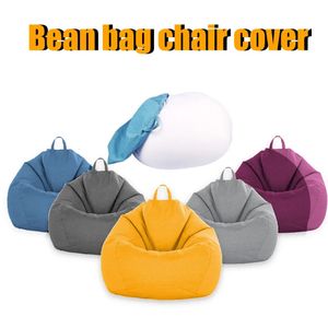 Bean Bag Sofa Chair Cover Lazy Lounger Bean Bag Storage Chair Zipper Bean Bag Sofa Cover 100x120cm Without Filler Outdoor Indoor 240116