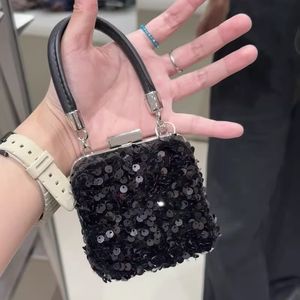 Trendy Mini Sevimli Çanta Parlak İnci Zinciri Tek Omuz Crossbody Bag Cüzdan