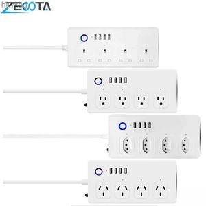 Güç Kablosu Tuka WiFi Akıllı Güç Şeridi EU UK AU ABD Brezilya Fiş Çıkışları USB Soketleri 1.5m Uzatma Kablosu Kablosuz Uzaktan Alexa Google Home YQ240117