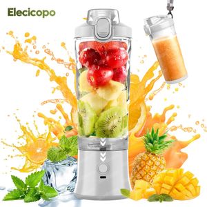 Portable Blender Mixer 600 ml Electric Juicer Fruit Mini Blender 6 Blades for Shakes and Smoothies Juicer Sport Outdoor Travel 240117