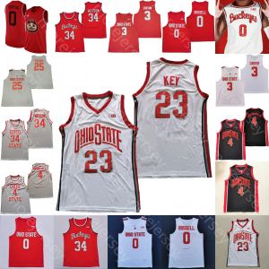 Ohio State Buckeyes Basketball Jersey NCAA College Joey Brunk Cedric Russell Jamari Wheeler Malaki Branham Kalen Etzler Hookfin Johnson Jr.