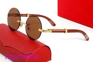 Ro02 Sunglasses Fashion Oversized Round Metal Men Woman Designer Wood Glasses Leopard Head 2021 Oval Quality Alloy Multi with Box