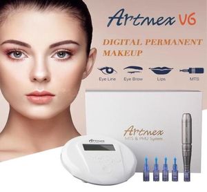 2020 PORTABLE ARTMEX V6 Professional Semi Permanent Makeup Machine Tattoo Kits Mts PMU System Derma Pen Eyebrow Lip Tattoo Pen1811382