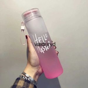 Water Bottles 500ml Gradient Sports Water Bottle 5-color Frosted Cup for Female Girls Gift Beauty Camping Tour Plastic Sport Water Bottlevaiduryd