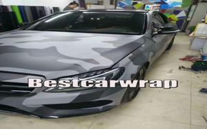 Large Spots Black Gray Camo Vinyl Car Wrap With air bubble Tumbler wrap cover sticker skins size 152x10m20m30m3798728