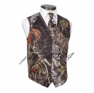 Camo Mens Düğün Yelekleri Dış Giyim Damat Yelek Kamuflaj İnce Fit Erkek Vestsvesttie1237537