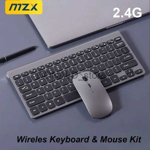 Tastiere Kit tastiera e mouse wireless ricaricabili Mini set da 2,4 GHz Combo Desktop fai-da-te addebitabile per iPad PC Cellulare Tablet Laptop J240117