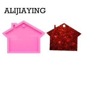 0112 DIY House shape silicone mold key ring mold Silicone for keychain epoxy resin molds for jewelry ZZ