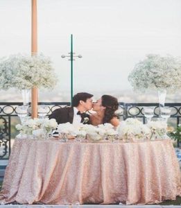 Rose Gold Sequin Table Cloth Covered pub tables and sequined table clothes Whole Design Wedding Party Glitter Sequin Table Clo3728653