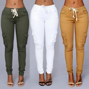 Elástico sexy magro lápis jeans para mulheres preto cintura alta jeans mulher y2k streetwear calças jeans carga calças leggings 240116