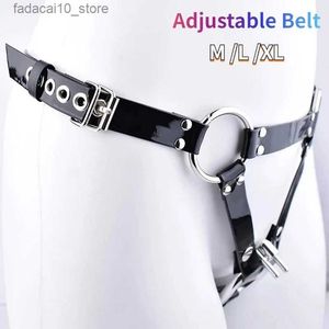 Other Health Beauty Items 2022 New Upgraded Adjustable Wear PU Belt Chastity Lock Device Accessories Cock Cage Bondage Sexy Toys For Men Gay Adult Product Q240117