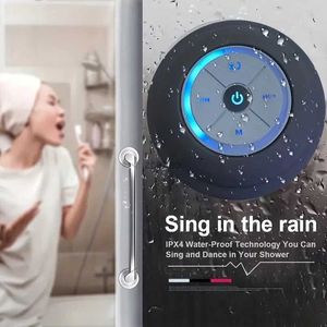 Bookshelf Speakers Mini Blue tooth Speaker Waterproof Bathroom Speaker Wireless Shower Speakers Strong Adsorption Music Player For Car Outdoor Pool