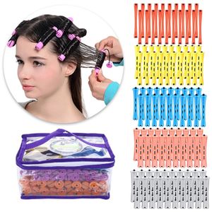 Perm Rods and 100 Pieces 5 Sizes Hair Rollers with Hair Cold Wave Rods Hair Curler for Women Long Short HairWith bag 240117
