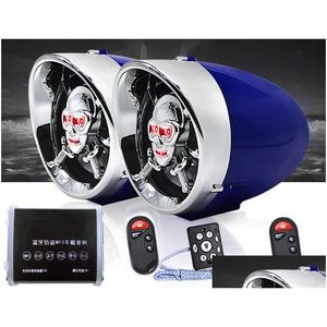 Anderes Motorradzubehör 2,5-Zoll-Motorrad-Motor Bluetooth-Stereo-Verstärker Anti-Diebstahl-Alarm-Lautsprecher Auto-HiFi-Sound MP3 Fm Radi Dh0Vr