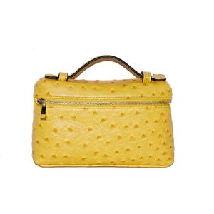 Luxury High Quality Ostrich Pattern PU Leather Clutch Bag for Women Fashion Trendy Designer Make Up Handbag Purse Bag 240116