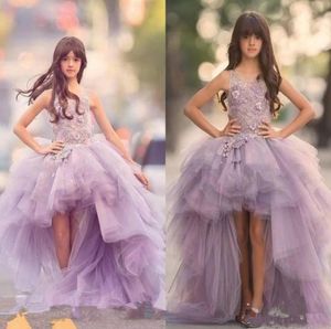 Flower Girls Dresses For Weddings Appliques Handmade Flowers Tutu Skirt Girls Pageant Dresses for Teens3304199