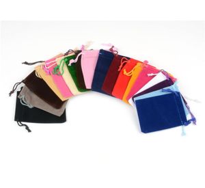 79cmVelvet Drawstring Pouches Gift bag Flocked Jewelry pouch beam port velvet drawstring bags5563194