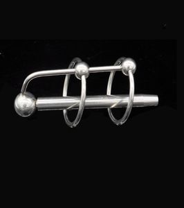 Male Stainless Steel Urethra Catheter with 2 size Cock ringPenis Urinary PlugSex ToyUrethra Stimulate Dilator A0132600078