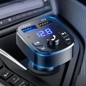 新しい車MP3プレーヤーデュアルUSB高速充電器FM BluetoothレシーバーBluetooth互換5.0 FMトランスミッターUSBフラッシュドライブプラグカーキット