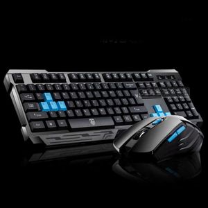 Keyboards Vococal Gaming Keyboard Mouse Set Fashion 2.4G Wireless Computer Laptop PC Keypad Mice Kit for Home Office Study Gamer Black J240117