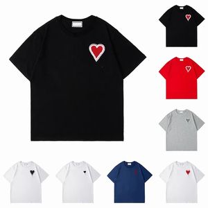 Paris tasarımcısı amis moda markası tees erkekler kadınlar lüks amis t shirt rahat tişört yuvarlak boyunlu coeur erkek tee tee