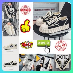 Tasarımcı Sıradan Platform Trainer Canvas Sports Spor Sakinleri Kadınlar İçin Tahta Ayakkabıları Erkekler Anti Slip Wear Beyaz Kolej Düz Moda Stili Patchwork Leisure