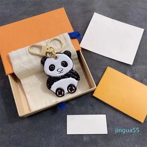 designer keychain rabbit and panda plush cute ladies' bag pendant men's car key creative pendant