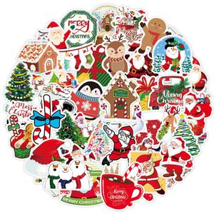 Car Stickers 50Pcs/Lot Christmas Holiday Diy Stickers Posters Iti Skateboard Snowboard Laptop Lage Motorcycle Bike Home Decal Gifts Fo Dhzmz