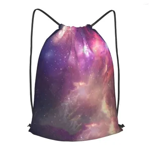 Shopping Bags Galaxy Drawstring Backpack Men Gym Workout Fitness Sports Bag Bundled Yoga For Women