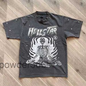 Toptan Hellstar Tasarımcı Kısa Erkekler artı tees tişört rapçi yıkama gri ağır zanaat unisex kılıf üst yüksek moda retro kadın tişört 16mrr piqw